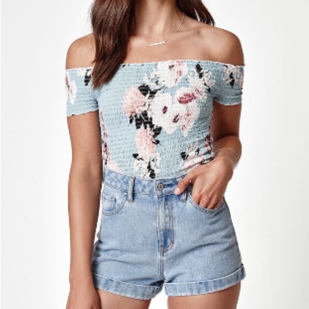 Pacsun Smocked off the shoulder top